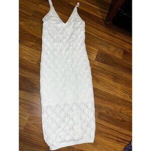 Woman’s white Knit Dress Design By Willow & Wind Size S